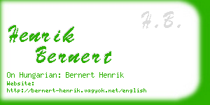henrik bernert business card